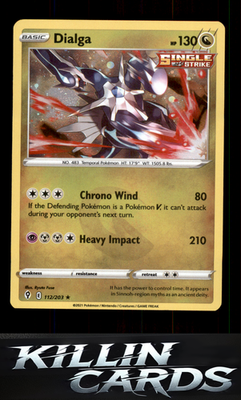 Dialga 112/203 Pokemon Holo Rare SWSH07: Evolving Skies Card NM