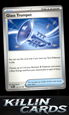 Glass Trumpet 110/131 Pokemon Uncommon SV: Prismatic Evolutions Card NM