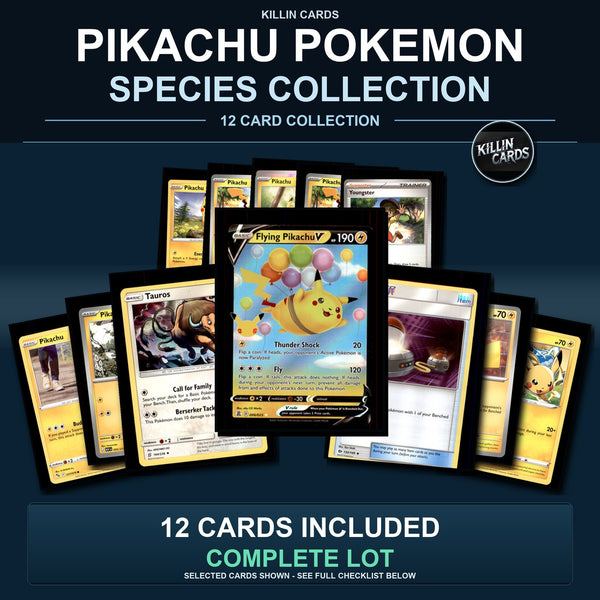Pokemon TCG Pikachu Pokemon Species Collection 12 Different Cards Collection
