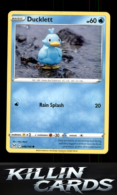 Ducklett 046/196 Pokemon Common SWSH11: Lost Origin Card NM