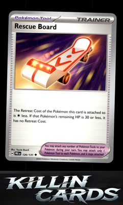 Rescue Board 126/131 Pokemon Uncommon SV: Prismatic Evolutions Card NM