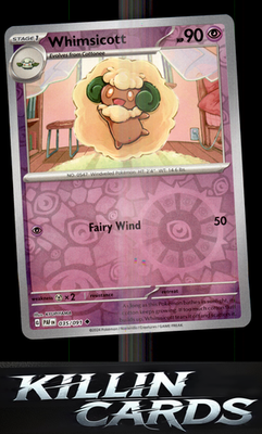 Reverse Holofoil Whimsicott 035/091 Pokemon Uncommon SV: Paldean Fates Card NM
