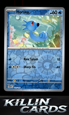 Reverse Holofoil Horsea 116/165 Pokemon Common SV: Scarlet & Violet 151 Card NM