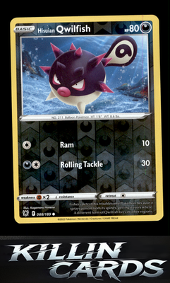 Reverse Holofoil Hisuian Qwilfish (88) 088/189 Pokemon Common SWSH10: Astral Rad