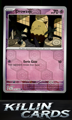 Reverse Holofoil Drowzee 016/064 Pokemon Common SV: Shrouded Fable Card NM