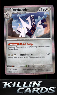 Archaludon 070/131 Pokemon Rare SV: Prismatic Evolutions Card NM