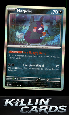 Morpeko - 121/182 121/182 Pokemon Rare SV04: Paradox Rift Card NM