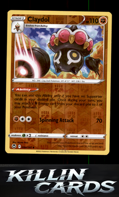 Reverse Holofoil Claydol 094/195 Pokemon Uncommon SWSH12: Silver Tempest Card NM