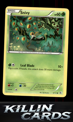 Snivy 6/113 Pokemon Common Legendary Treasures Card LP