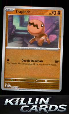 Reverse Holofoil Trapinch 051/094 Pokemon Common ME02: Phantasmal Flames Card NM