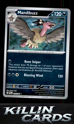 Reverse Holofoil Mandibuzz 050/084 Pokemon Common ME05: Pitch Black Card NM