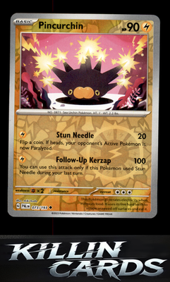 Reverse Holofoil Pincurchin - 073/193 073/193 Pokemon Uncommon SV02: Paldea Evol