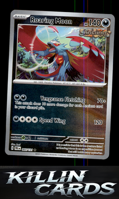 Reverse Holofoil Roaring Moon 065/131 Pokemon Rare SV: Prismatic Evolutions Card
