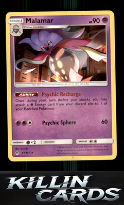 Malamar 51/131 Pokemon Rare SM - Forbidden Light Card NM