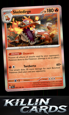 Skeledirge 031/191 Pokemon Rare SV08: Surging Sparks Card NM