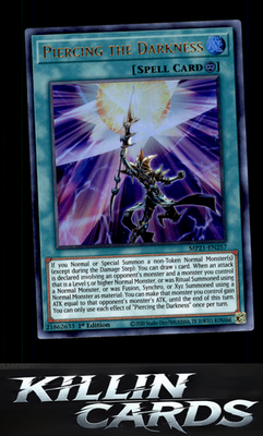 1st Edition Piercing the Darkness MP21-EN257 YuGiOh Ultra Rare 2021 Tin of Ancie