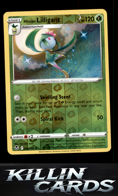 Reverse Holofoil Hisuian Lilligant 010/195 Pokemon Rare SWSH12: Silver Tempest C