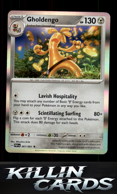 Gholdengo 067/091 Pokemon Rare SV: Paldean Fates Card NM