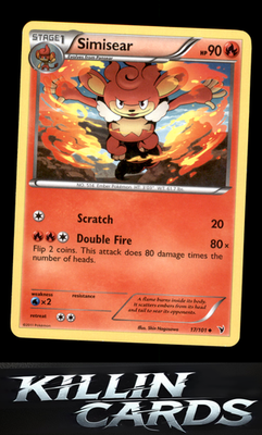Simisear 17/101 Pokemon Uncommon Noble Victories Card NM