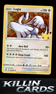 Lugia 022/025 Pokemon Holo Rare Celebrations Card NM