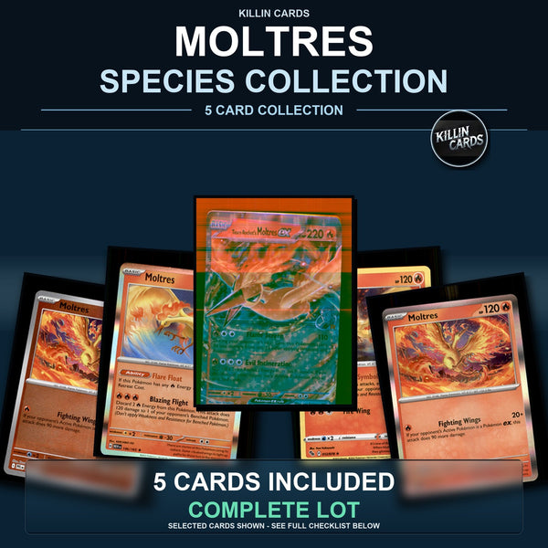 Pokemon TCG Moltres Species Collection 5 Different Cards