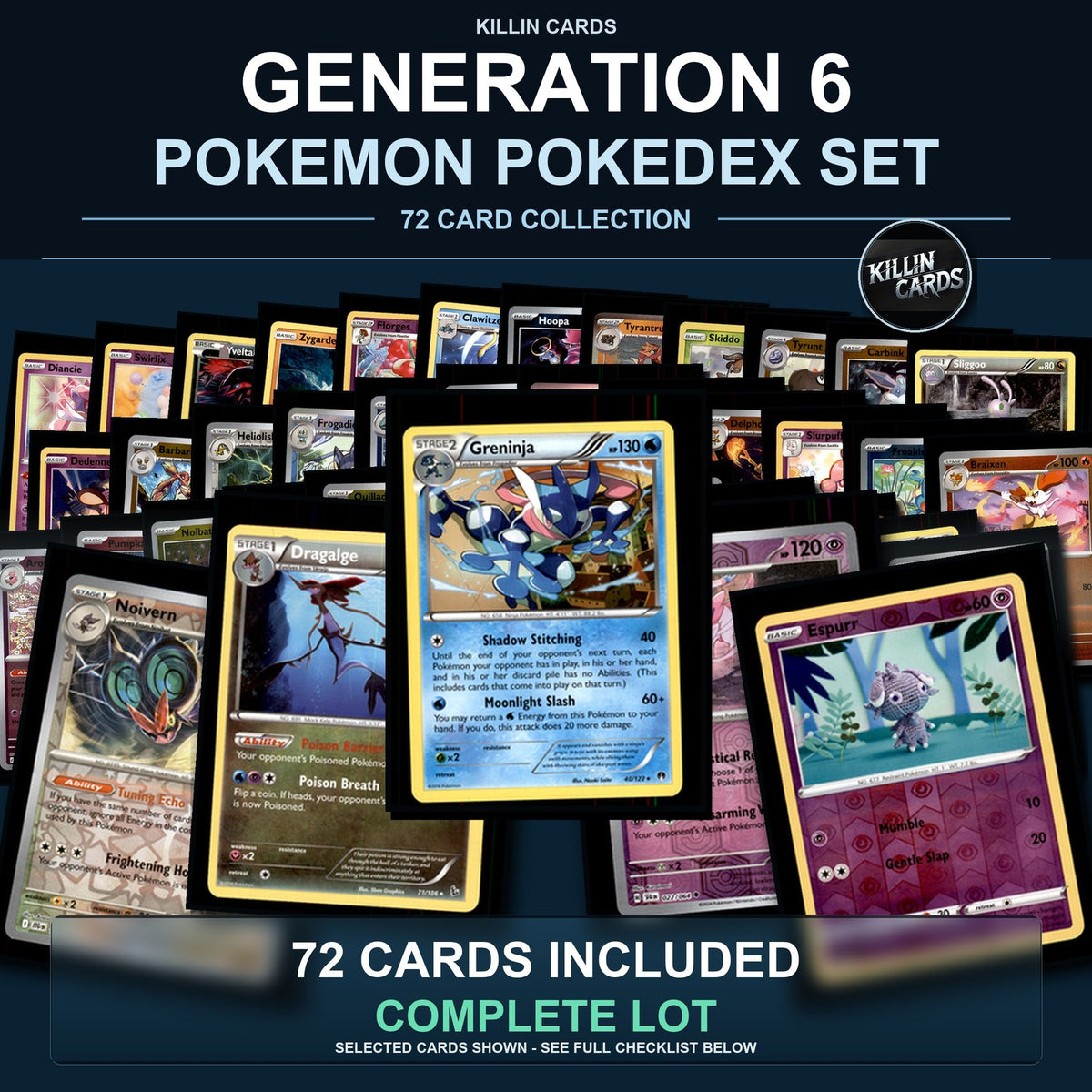 Pokemon TCG Generation 6 Pokemon Pokedex Set 72 Cards Collection