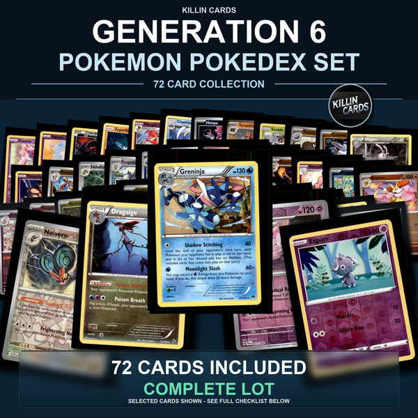 Pokemon TCG Generation 6 Pokemon Pokedex Set 72 Cards Collection
