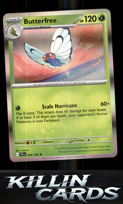 Butterfree 003/159 Pokemon Rare SV09: Journey Together Card NM