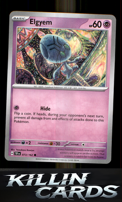 Elgyem 073/162 Pokemon Common SV05: Temporal Forces Card NM
