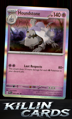 Houndstone - 043/091 043/091 Pokemon Rare SV: Paldean Fates Card NM