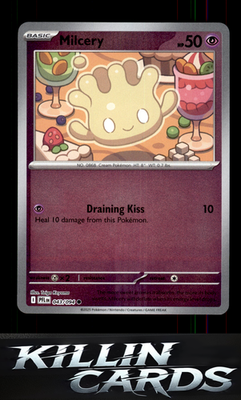 Reverse Holofoil Milcery 043/094 Pokemon Common ME02: Phantasmal Flames Card NM