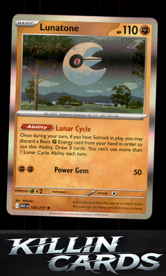 Lunatone 105/217 Pokemon Rare ME: Ascended Heroes Card NM