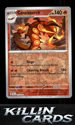 Reverse Holofoil Centiskorch 037/162 Pokemon Uncommon SV05: Temporal Forces Card