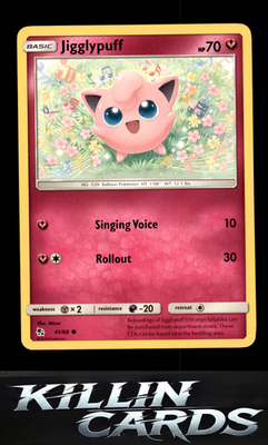 Jigglypuff 41/68 Pokemon Common Hidden Fates Card NM