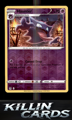 Reverse Holofoil Haunter 065/196 Pokemon Uncommon SWSH11: Lost Origin Card NM