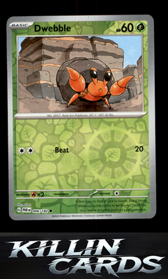 Reverse Holofoil Dwebble 006/182 Pokemon Common SV04: Paradox Rift Card NM