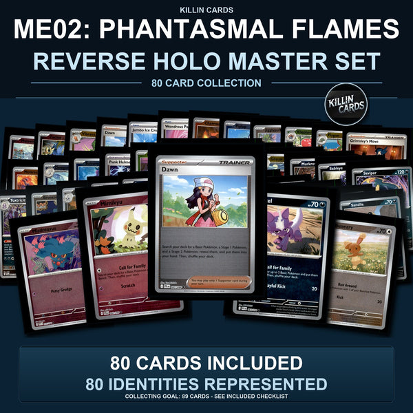 Pokemon TCG ME02: Phantasmal Flames Reverse Holo Master Set 80 Reverse Holo Card
