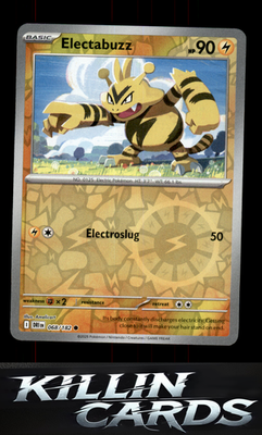 Reverse Holofoil Electabuzz 068/182 Pokemon Common SV10: Destined Rivals Card NM