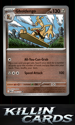 Reverse Holofoil Gholdengo 099/132 Pokemon Uncommon ME01: Mega Evolution Card NM