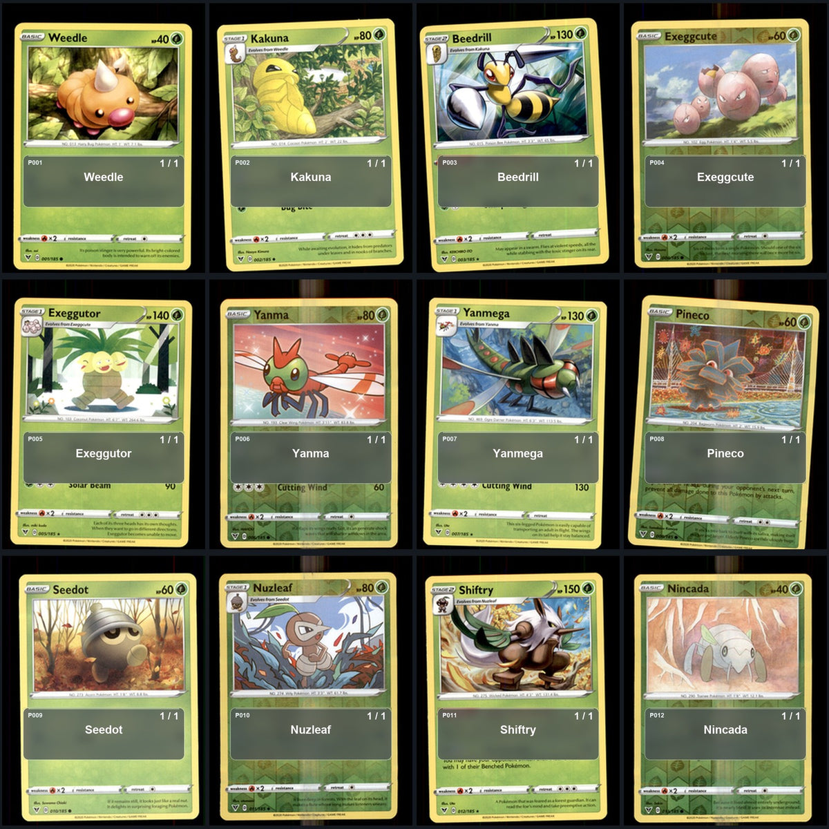 Pokemon TCG SWSH04: Vivid Voltage C/UC/R Standard Set 122 Cards
