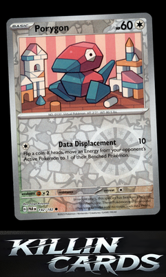 Reverse Holofoil Porygon 142/182 Pokemon Common SV04: Paradox Rift Card NM