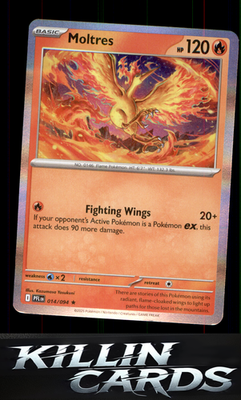 Moltres 014/094 Pokemon Holo Rare ME02: Phantasmal Flames Card NM
