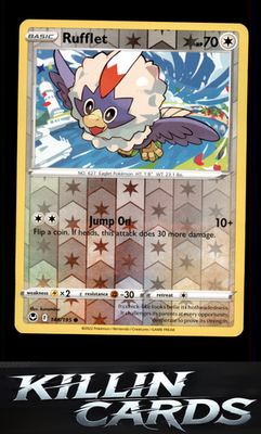 Reverse Holofoil Rufflet 148/195 Pokemon Common SWSH12: Silver Tempest Card NM