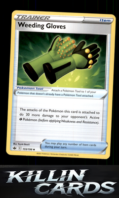Weeding Gloves 155/198 Pokemon Uncommon SWSH06: Chilling Reign Card NM