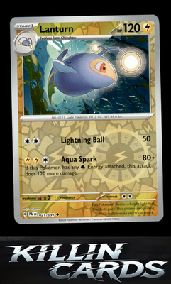 Reverse Holofoil Lanturn 021/091 Pokemon Uncommon SV: Paldean Fates Card NM