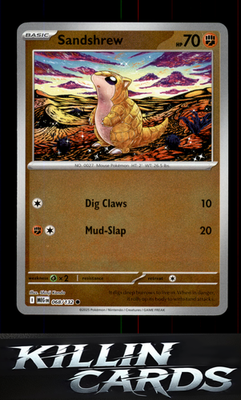 Reverse Holofoil Sandshrew 068/132 Pokemon Common ME01: Mega Evolution Card NM