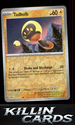 Reverse Holofoil Tadbulb 076/197 076/197 Pokemon Common SV03: Obsidian Flames Ca
