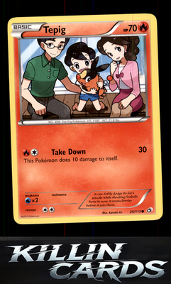 Tepig 25/113 Pokemon Common Legendary Treasures Card LP