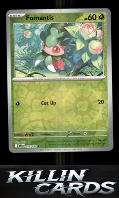 Reverse Holofoil Fomantis 013/182 Pokemon Common SV10: Destined Rivals Card NM