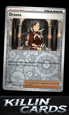 Reverse Holofoil Drasna - 173/191 173/191 Pokemon Common SV08: Surging Sparks Ca